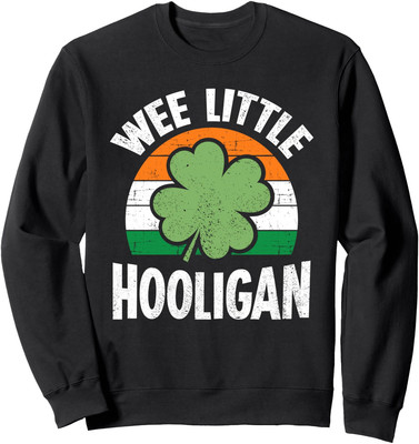 Wee Little Hooligan Shamrock Saint Patricks Day Unisex Crewneck Sweatshirt