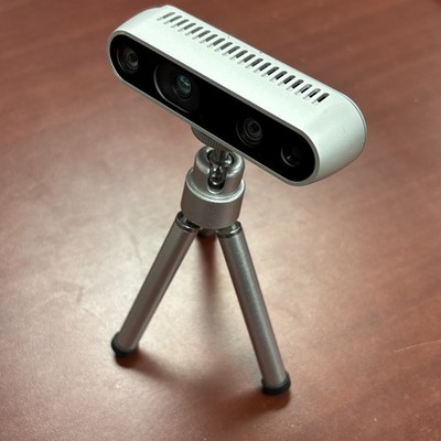 Intel RealSense Depth Camera D435 Silver w/ USB-A to USB-C Cable & stand 