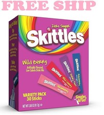 Skittles Singles To Go Wild Berry Variety Pack, Watertok Powdered Drink Mix, ...