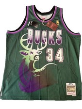 NEW AUTHENTIC VINTAGE RAY ALLEN MILWAUKEE BUCKS JERSEY MITCHELL NESS 2XL SKU 283