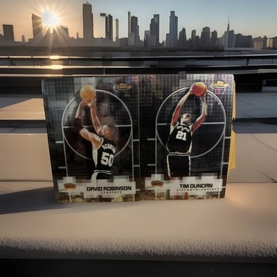 2000 Topps Finest - RobinsonSRS-C9 DuncanSRS-F/C100 San Antonio Spurs Lot Of 2