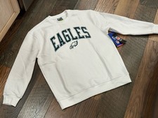 Philadelphia Eagles NFL Women's White Crew Neck Sweatshirt - NWT