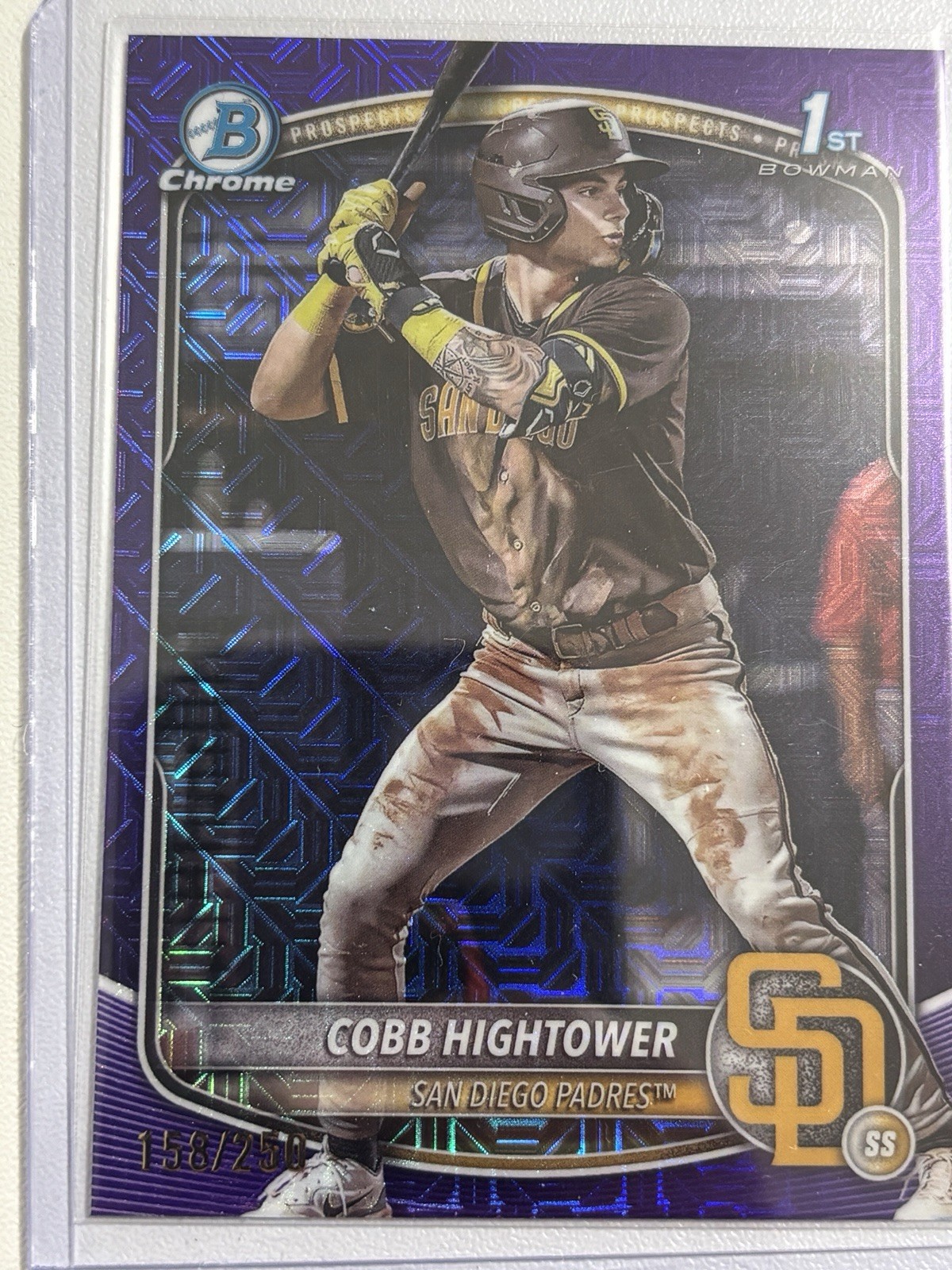 2025 Bowman Chrome Prospects Cobb Hightower #BCP-104 Purple Refractor /250 (RC)