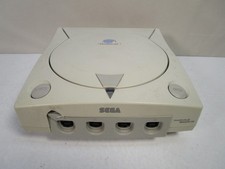 vintage SEGA DREAMCAST VIDEO GAMES CONSOLE spare repair WORKING BUT CRACKED CASE