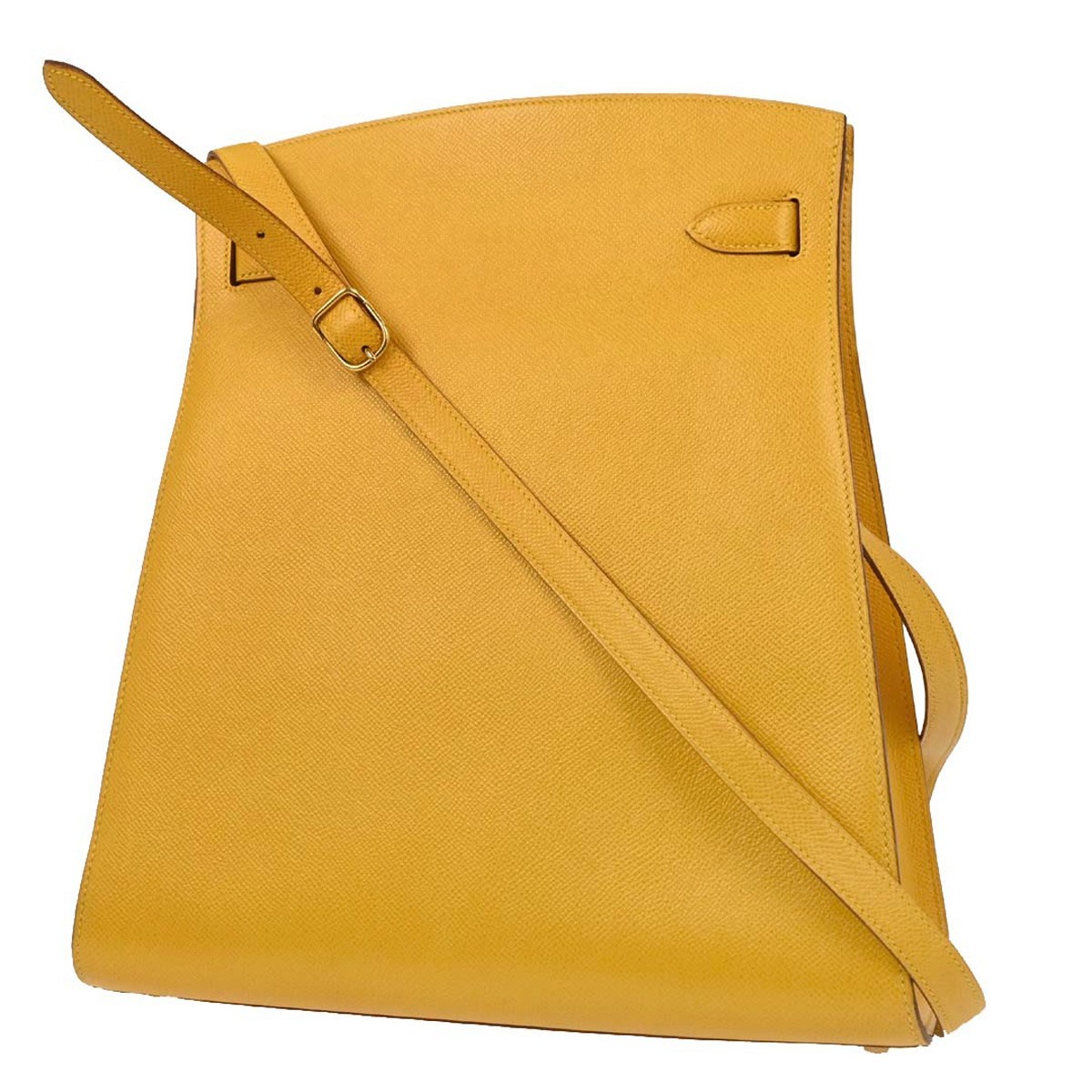 Hermes Jaune Courchevel Kelly Sport GM Shoulder Bag ◯X 29X 134735