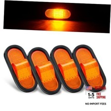 6.5 inch Trailer Turn Signal Lighgts 6Inch Oval LED Mid Turn Signal Amber 4PCK