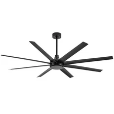 Breezary Melissa 72 in. 6 Fan Speeds Ceiling Fan in Black with Remote Control