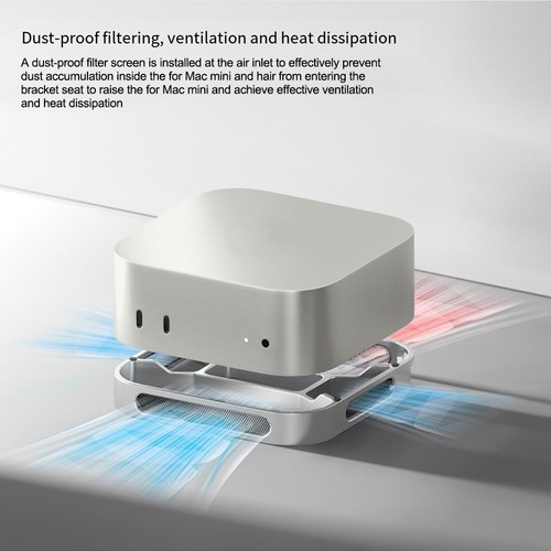 Support de refroidissement de bureau pour Mac Mini avec flux d'air optimal et aj - Photo 7/12