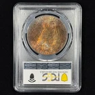 1923 $1 Toned Peace Silver Dollar - PCGS UNC Details Cleaned - Beautiful Toning