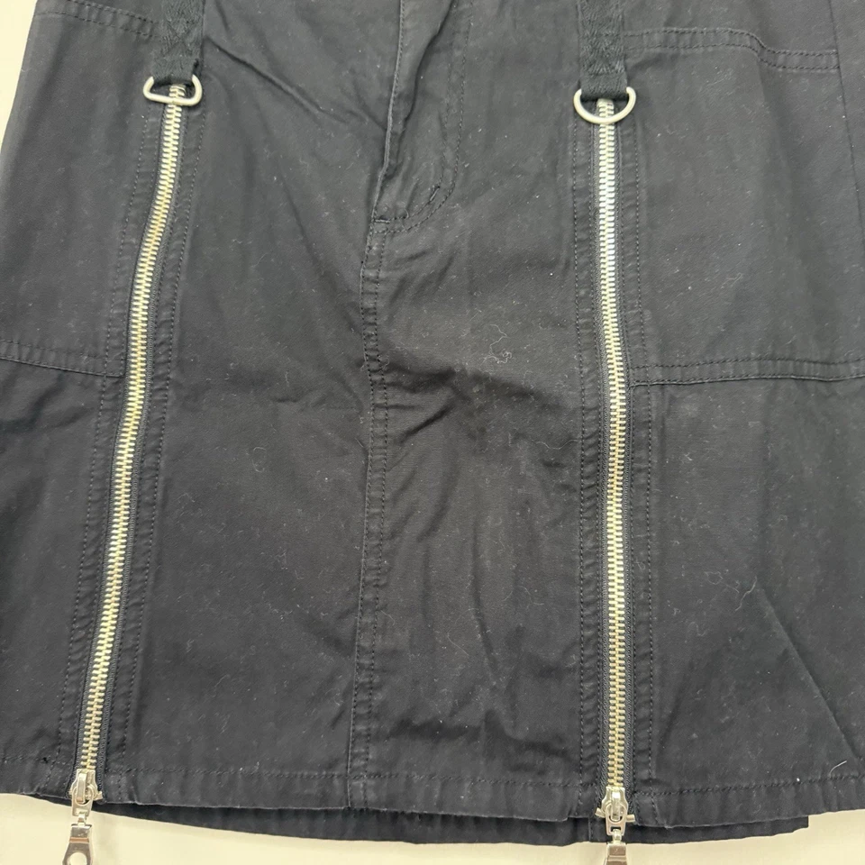 Falda de Colección Y2K Limited Too Negra 100% Algodón Detalle Cremallera Carga Talla S Foto 2 de 4