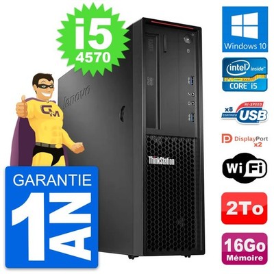 PC Lenovo Thinkstation P300 SFF Core i5-4570 RAM 16Go Disc 2To Windows 10 Wifi