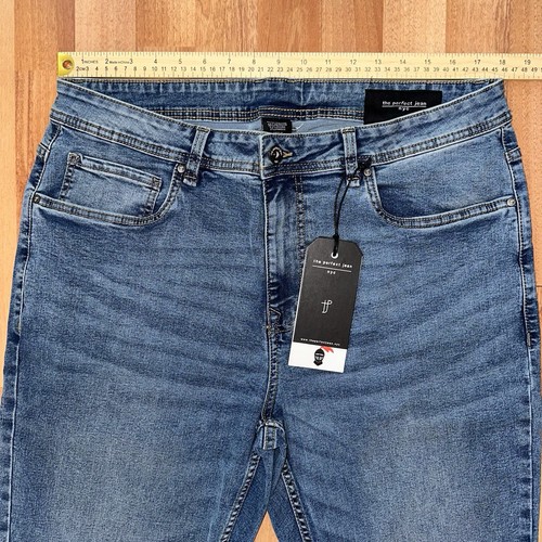 The Perfect Jean NYC Mens Size 36x36 Blue Slim Thick Fit Denim NWT - 第 4/9 張圖片