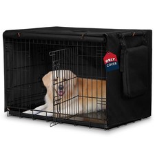 Dog Crate Cover for Anxiety - Waterproof 600D Oxford Pet Kennel Cover with Stora