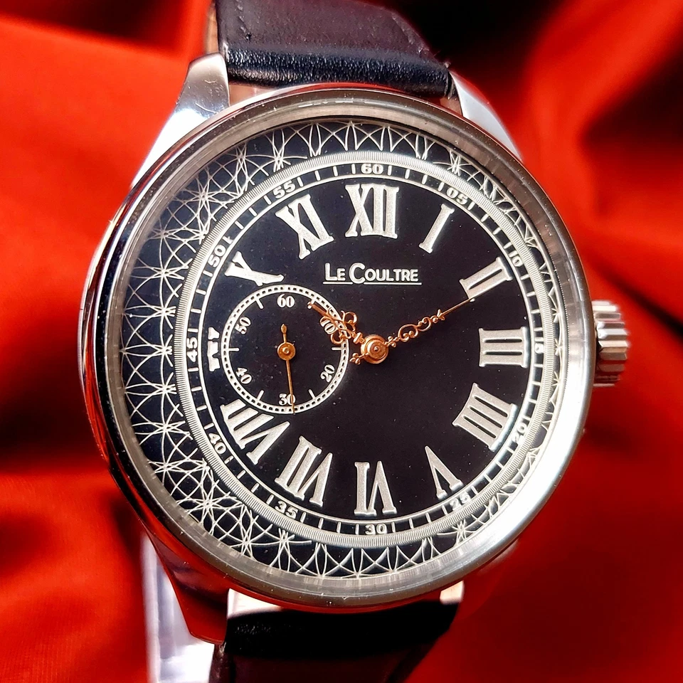 Le Coultre Swiss Wrist Watch Vintage Men's Watch Black Dial Serviced - Image 2 of 4