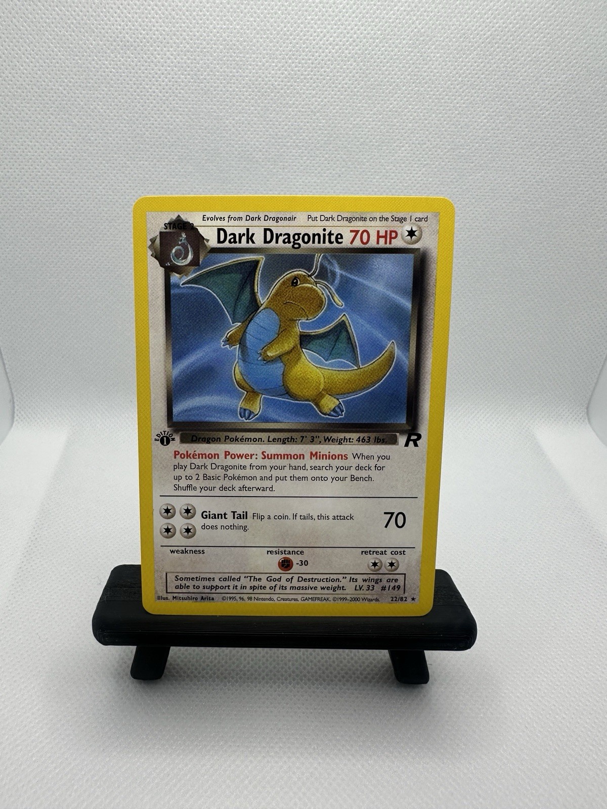 Pokemon Dark Dragonite 22/82 1st Edition Team Rocket NonHolo Rare WOTC 1999-2000