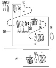 Paquete de embrague de transmisión automática Mopar genuino 5013087AF