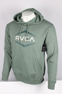 RVCA Men's Oliver Pullover Hoodie Sweatshirt Graphic Logo Jade Green