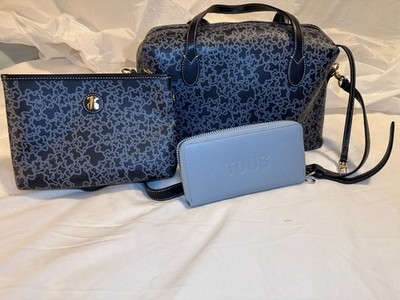 tous bag and pouch set blue