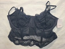 Women's Lace Corset Auden Black Size Medium