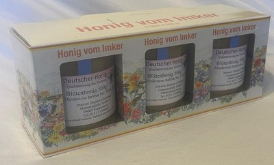 Deutscher Honig im Geschenkset 3x 500g Bienenhonig das besondere Geschenk