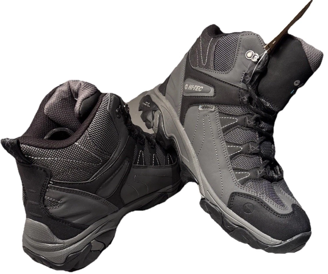 Hi Tec Men's 8 Mid Hiking Boots Thorpe Charcoal Mesh Trail Outdoor Walking Camp
Opens in a new windo