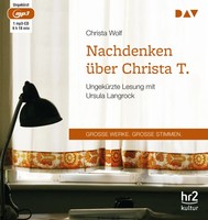 Nachdenken üBer Christa T., 1 Audio-Cd, 1 MP3 | Christa Wolf | Deutsch | Cd