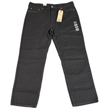 NWT Levis 550 Jeans Mens 40X32 Black Dark Wash Relaxed Straight Leg Tapered Pant
