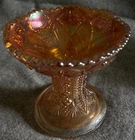 VTG Imperial Carnival Glass Marigold Punch Bowl Base Only