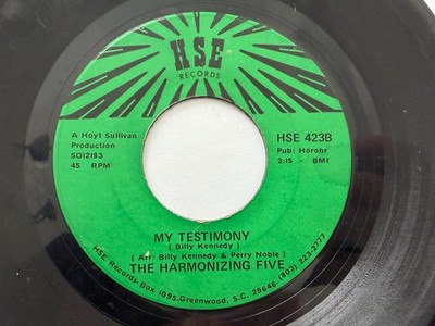 RARE Gospel Soul Doo Wop 45 - Harmonizing Five ''Jesus Is All I Need..'' HSE HEAR