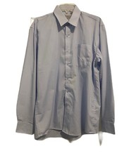 Alberto Cardinali Men's Tailored Fit LT Blue Dress Shirt Size L 16-16 1/2 34-35