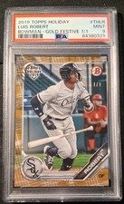 2019 LUIS ROBERT PSA 9 MINT TOPPS HOLIDAY BOWMAN GOLD FESTIVE 1/1 ROOKIE METS