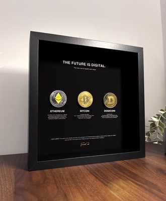 The Future Is Digital Frame | Luxus Bitcoin Artwork von FramedCash