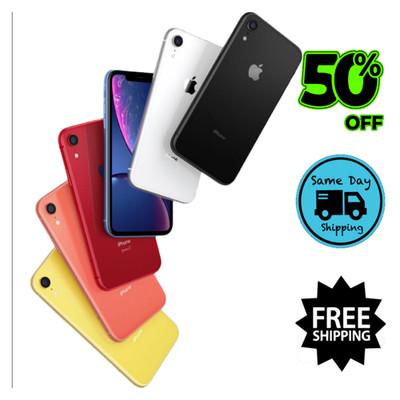 Apple iPhone XR 64GB Unlocked - Verizon/T-Mobile - Black/Red/White - Fair Cond.