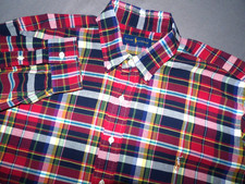 Polo Ralph Lauren Long Sleeved 100 Cotton Plaid Button Up Shirt Men's XL Big