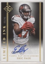 2014 Panini Limited Limited INK Gold 16/25 Eric Page #LI-EP Auto 0o0