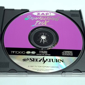 Zap! Snowboarding Trix + Spin.Card&Sticker TBE Sega Saturn Japan Pony Canyon Spo