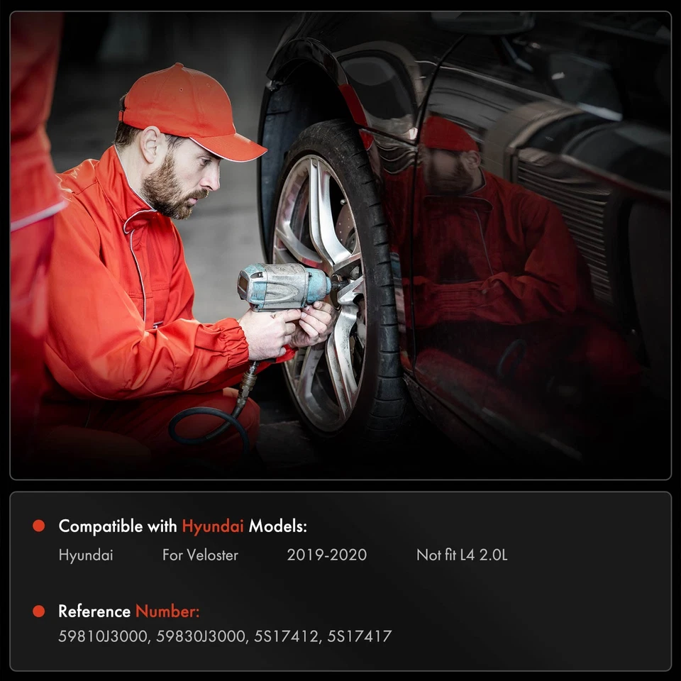 Sensor de velocidade de roda ABS frontal 2 peças para Hyundai Veloster 2019 2020 1.6L 2.0L - Imagem 2 de 4