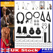 Weight Cable Pulley System Gym DIY Pulley Cable Machine Attachment Fitness Home