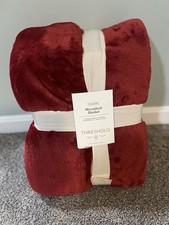 Full/Queen Ultra Plush Blanket Red - Threshold