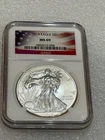 2014 SILVER EAGLE NGC MS 69  ~~ RARE FLAG LABEL ~~ NO SPOTS ~~ PRISTINE