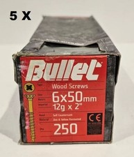 5 x Bullet Wood Screws 6x50mm (250 pc/pack)