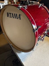 tama superstar classic 22 diameter x 18 maple bass drum Garnet Lacebark Pine