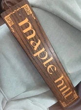  20x4x1" Handmade Solid Oak Wood "Maple Hill" 2 Side Display Hotel Shop Sign