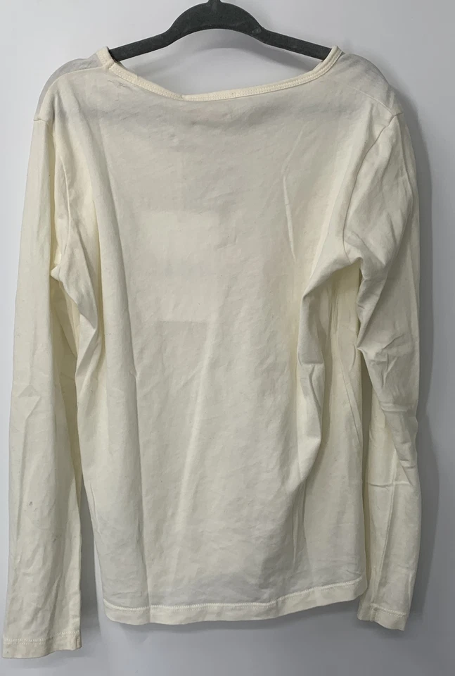 Bonpoint Niñas Marfil Algodón Manga Larga Cereza Camiseta Talla 8y Foto 2 de 4