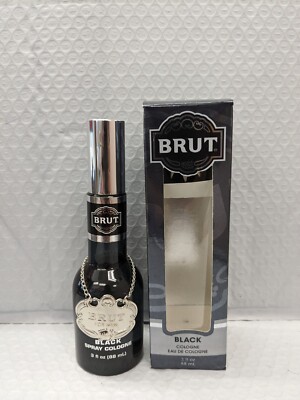 BRUT BLACK 3.0 OZ / 88 ML COLOGINE SPRAY FOR MEN  BY BRUT NEW GLASS BOTTLE