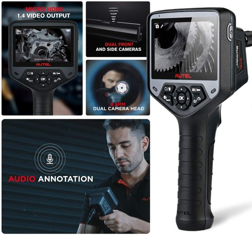 Video endoscopio industrial Autel MaxiVideo MV480 inspección doble cámara 1080P HD - Imagen 4 de 9