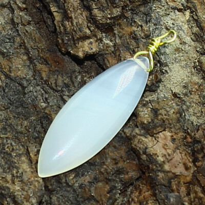 White Onyx Smooth Marquise Pendant Briolette Natural Loose