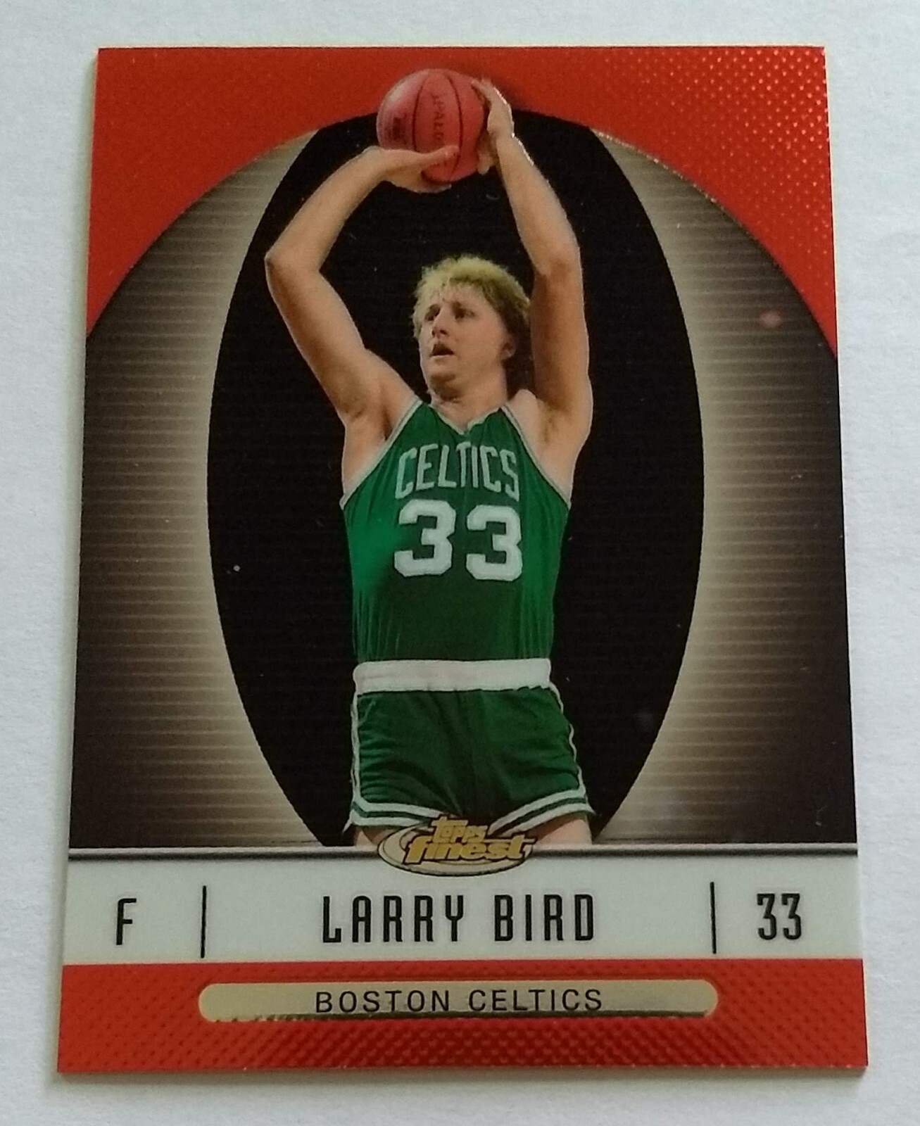 LARRY BIRD, 2007 TOPPS FINEST #41, CELTICS