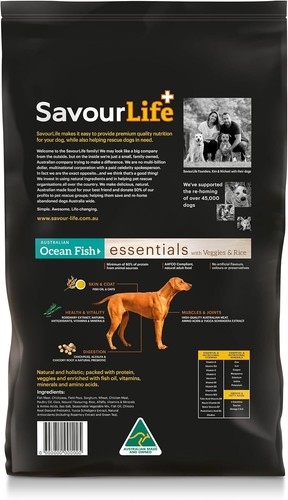 Savourlife Essentials Adult Ocean Fish Dry Dog Food 15kg Nutrition Diet Pet - Picture 3 of 13