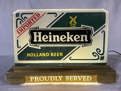 HEINEKEN BEER SIGN LIGHTED BACK BAR SIGNS LIGHT IMPORT
